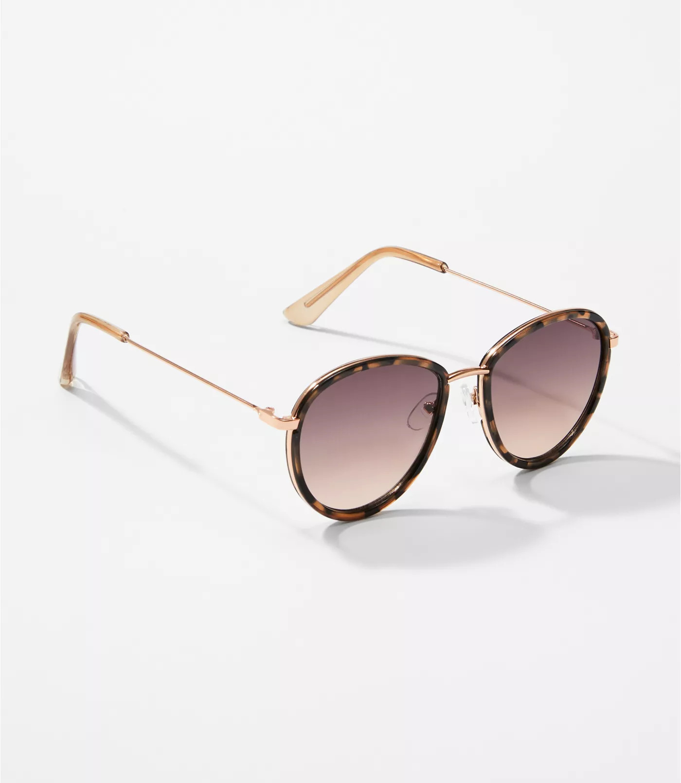 Metallic Round Sunglasses | LOFT | LOFT