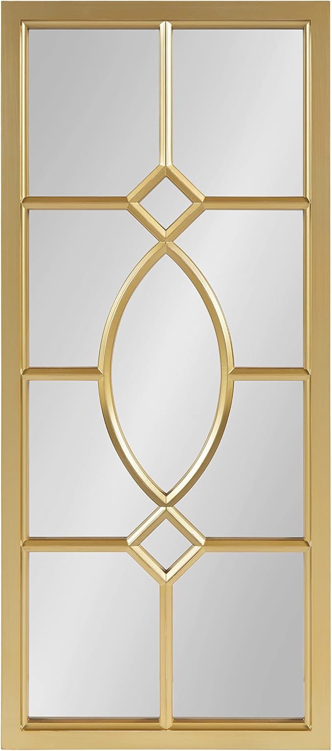 Kate and Laurel Cassat Classic Glam Window Wall Accent Mirror, Gold | Amazon (US)