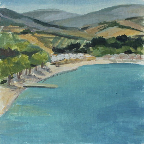 Greek Island, shoreline view 2 | Artfully Walls