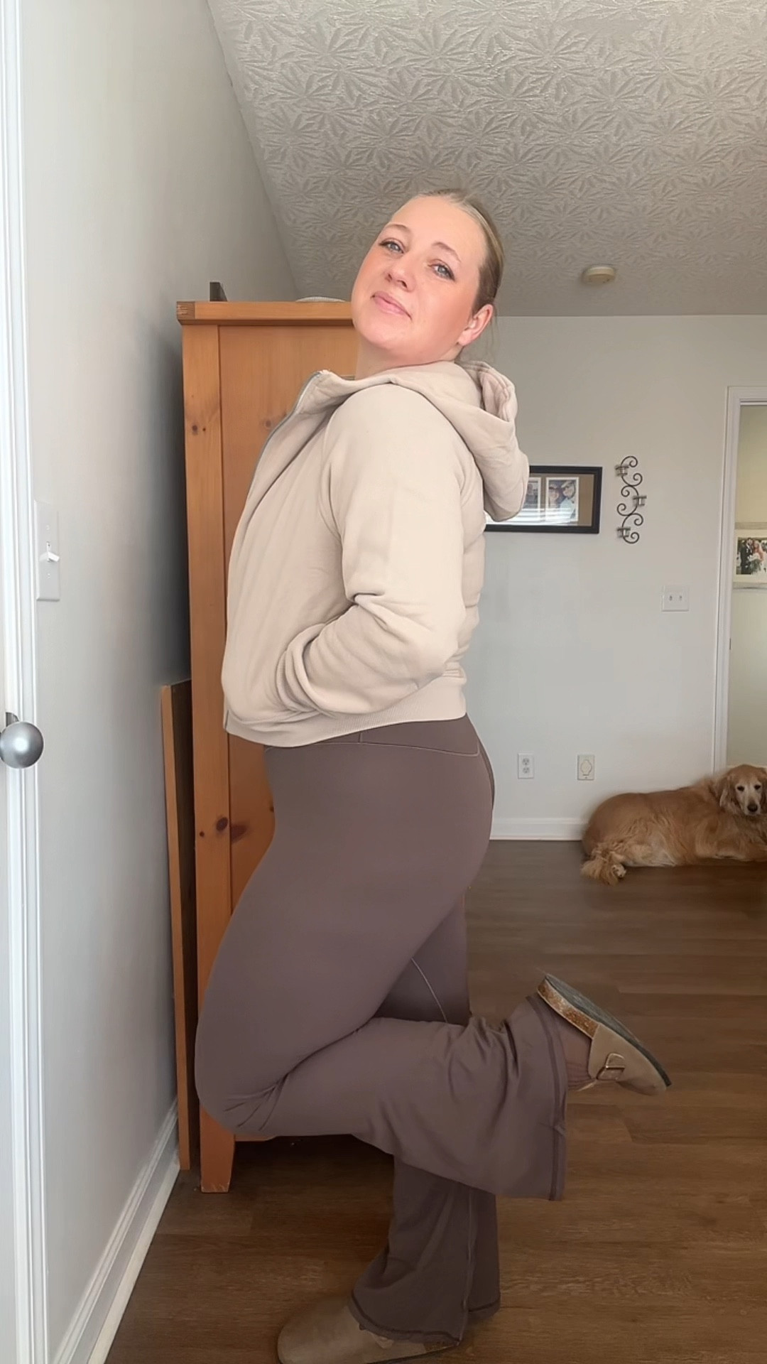 Ootd for comfy look. Shop bio link in Amazon. Size 12-14 
Jacket xl
Yoga pants large
Shoes 10
All true to size 

#LTKActive #LTKFitness #LTKMidsize
