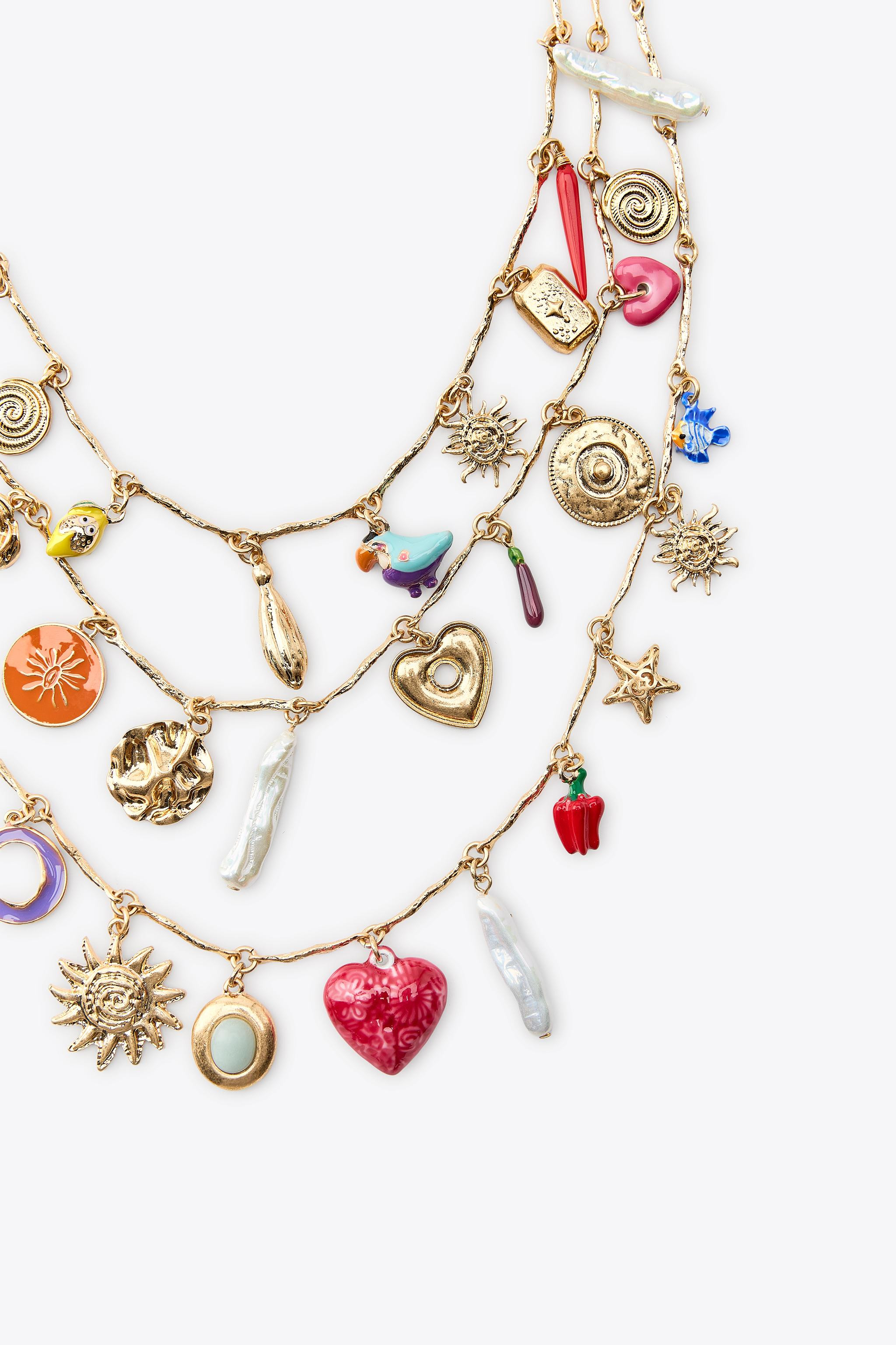 3-PACK OF CHARM NECKLACES | Zara US