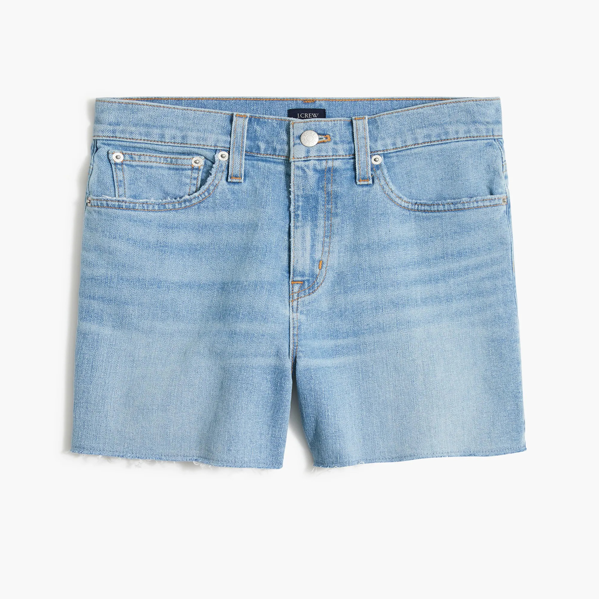 High-rise midlength denim short in harbor wash | J.Crew Factory