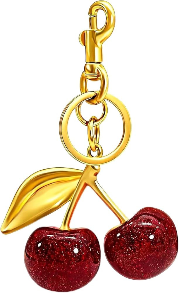 Cherry Keychain Bag Purse Charms Cute key chain accessories Car keyrings Handbag gifts for women ... | Amazon (US)