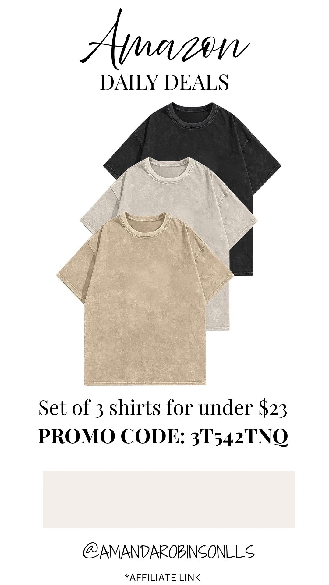 Amazon daily deals
Oversized tees set of 3

#LTKSaleAlert #LTKmomlife