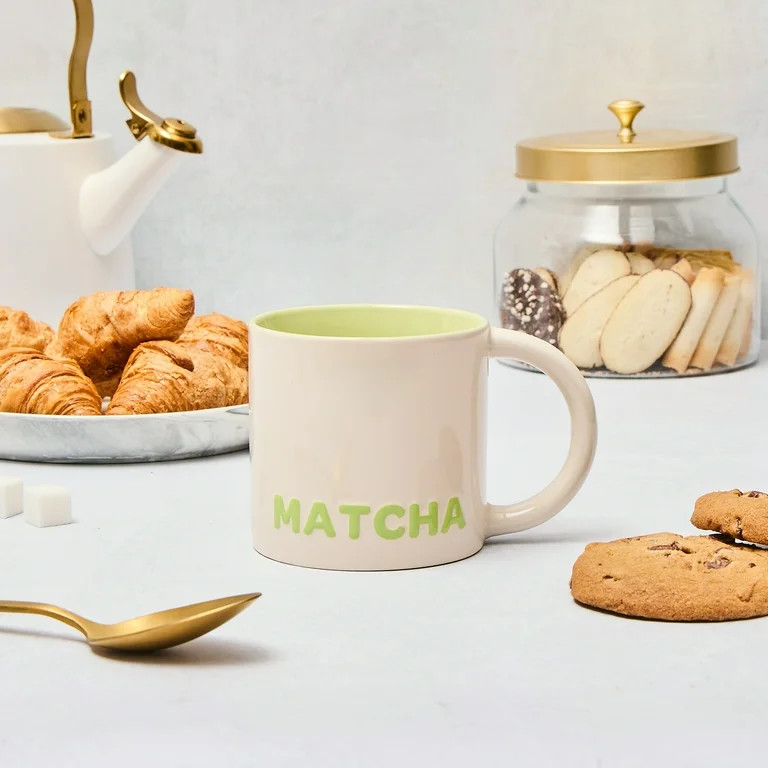 Thyme & Table 15.5 fl oz Green "Matcha" Stoneware Mug | Walmart (US)