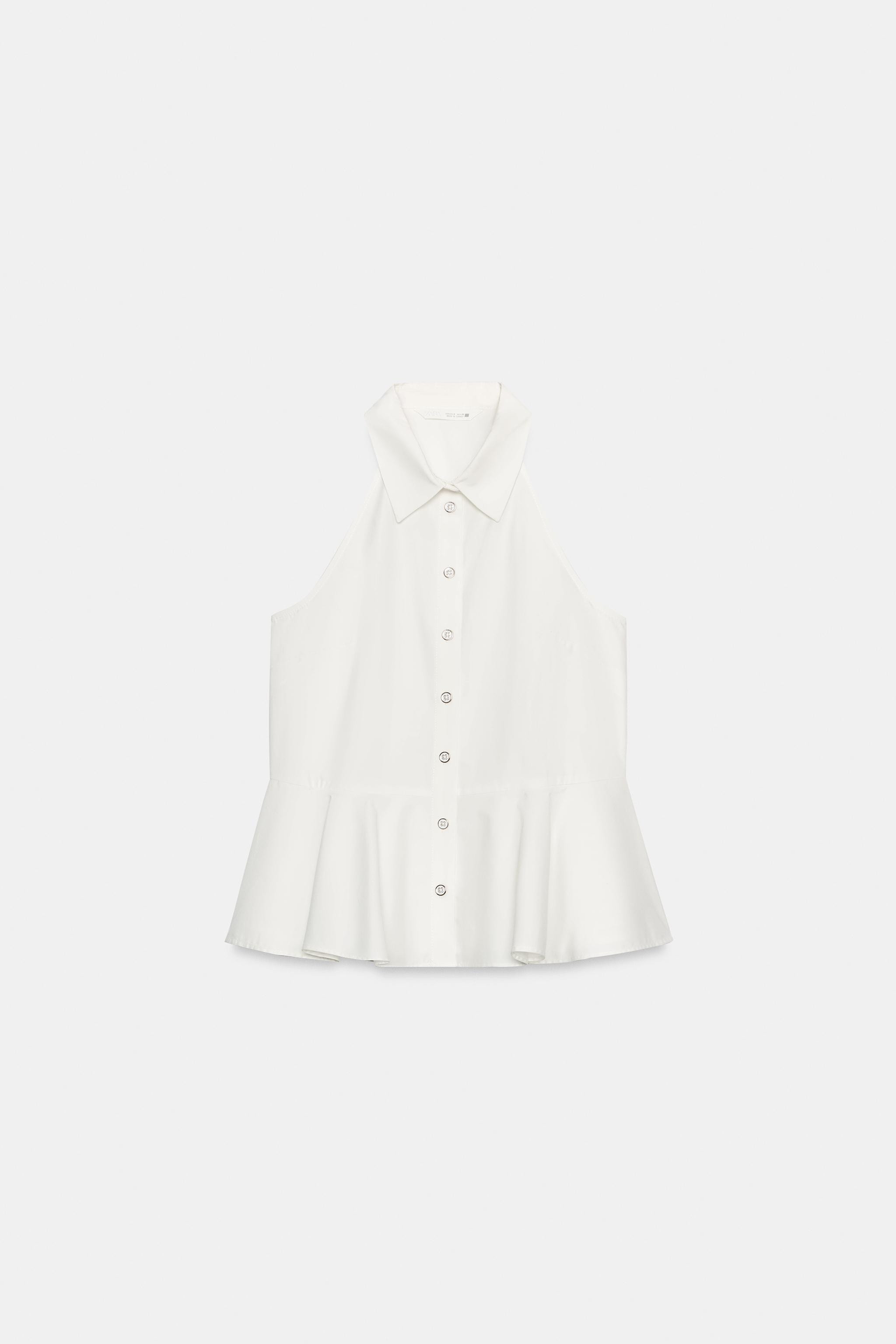 HALTER PEPLUM SHIRT | Zara US