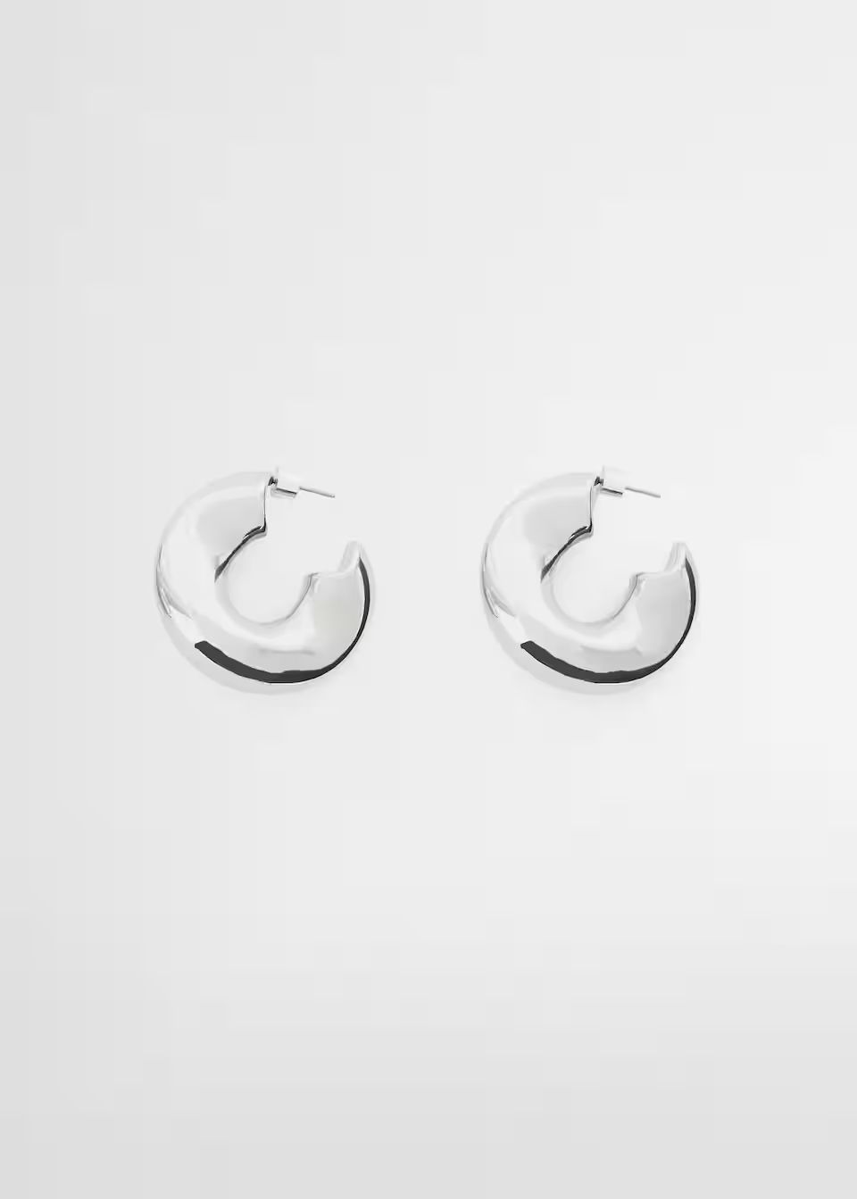Metallic hoop earrings -  Women | Mango USA | MANGO (US)
