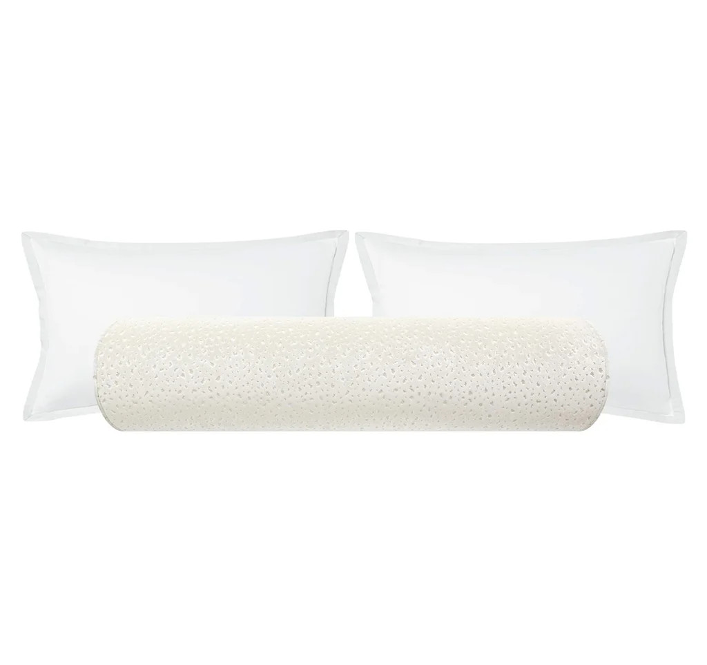 THE BOLSTER :: ANTELOPE CUT VELVET // ALABASTER | LITTLE DESIGN COMPANY