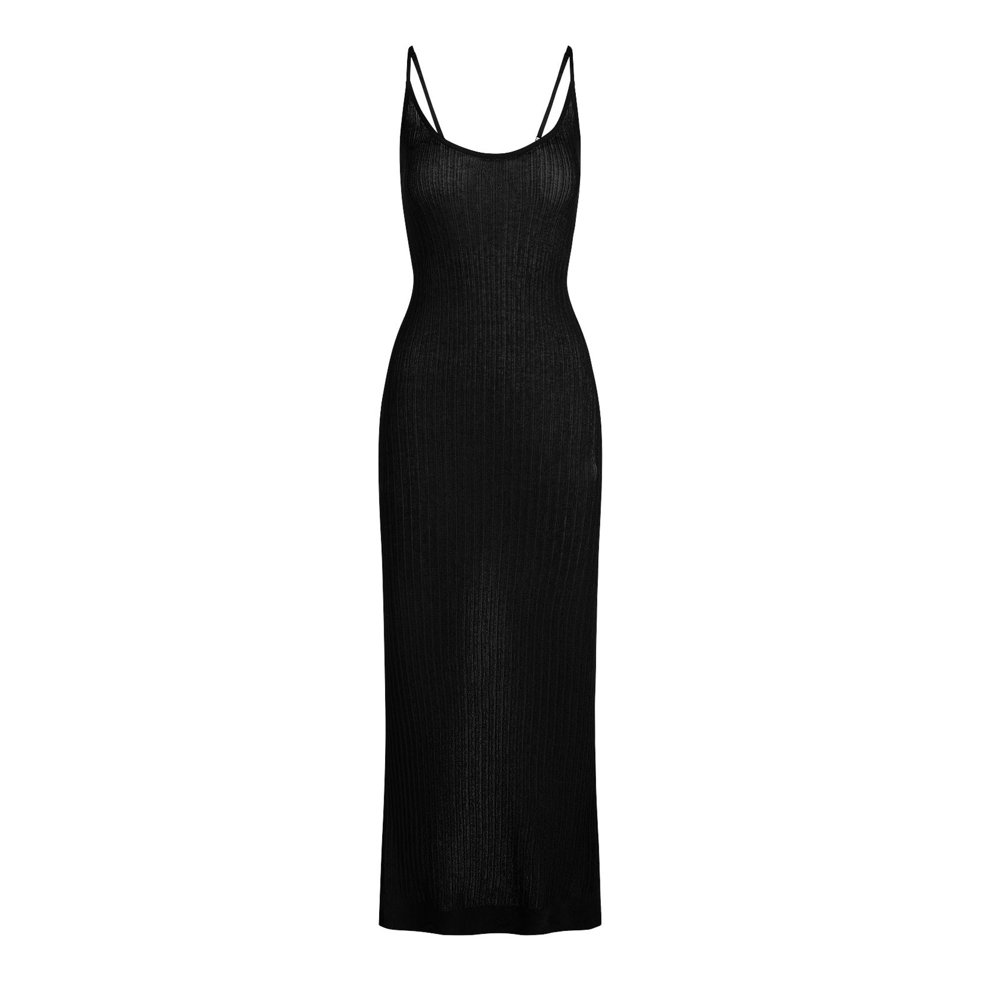 SKIMS Long Cami Dress Onyx - Black | Brown Thomas (IE)