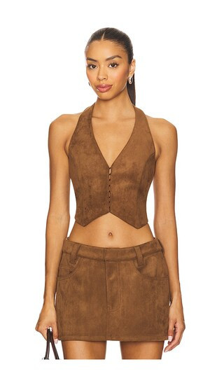 Nakedvice The Staten Vest in Brown. - size S | Revolve Clothing (Global)