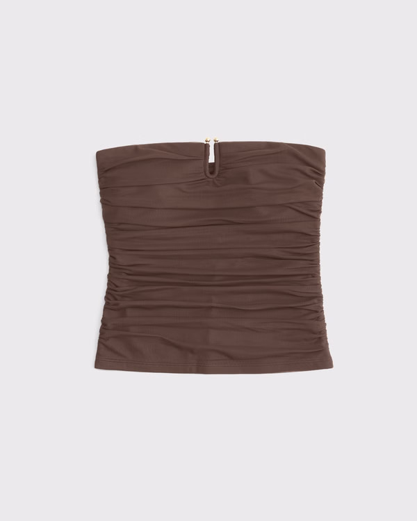 Bra-Free Mesh Hardware Tube Top | Abercrombie & Fitch (US)