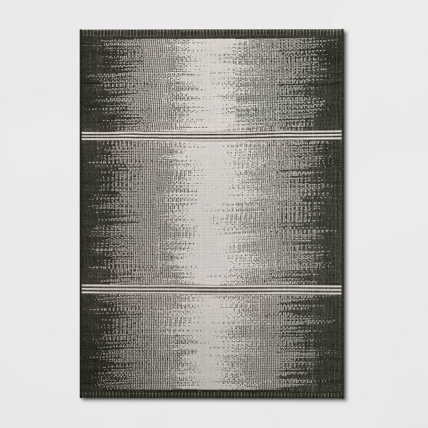 Ombre Stripe Outdoor Rug Black - Project 62™ | Target