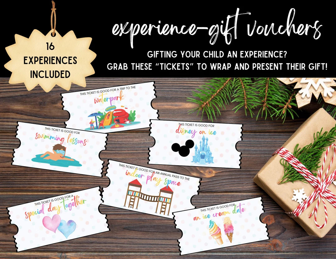 Experience Coupon Voucher Ticket | Experience Gifts for Kids | Digital Download | Printable Exper... | Etsy (US)