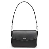Calvin Klein Ava Novelty Demi Shoulder Bag, Black/Silver | Amazon (US)