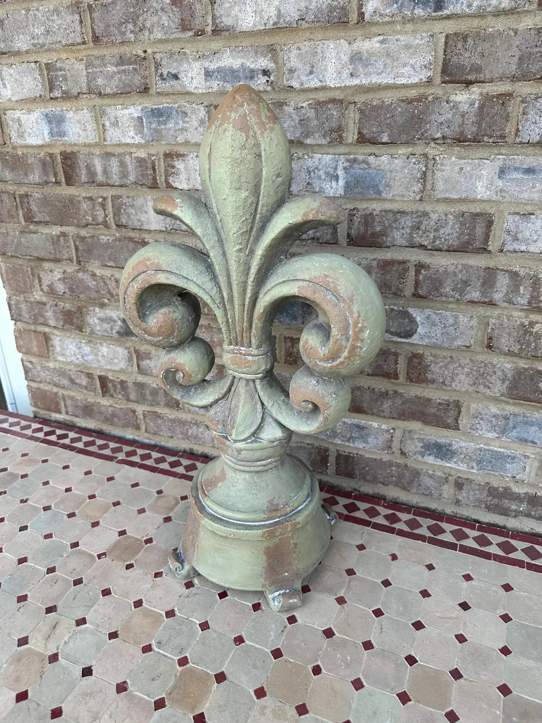 Huge 25” Stone Style Fleur De Lis Statue - French Sculpture Castle Cathedral European Garden La... | Etsy (US)