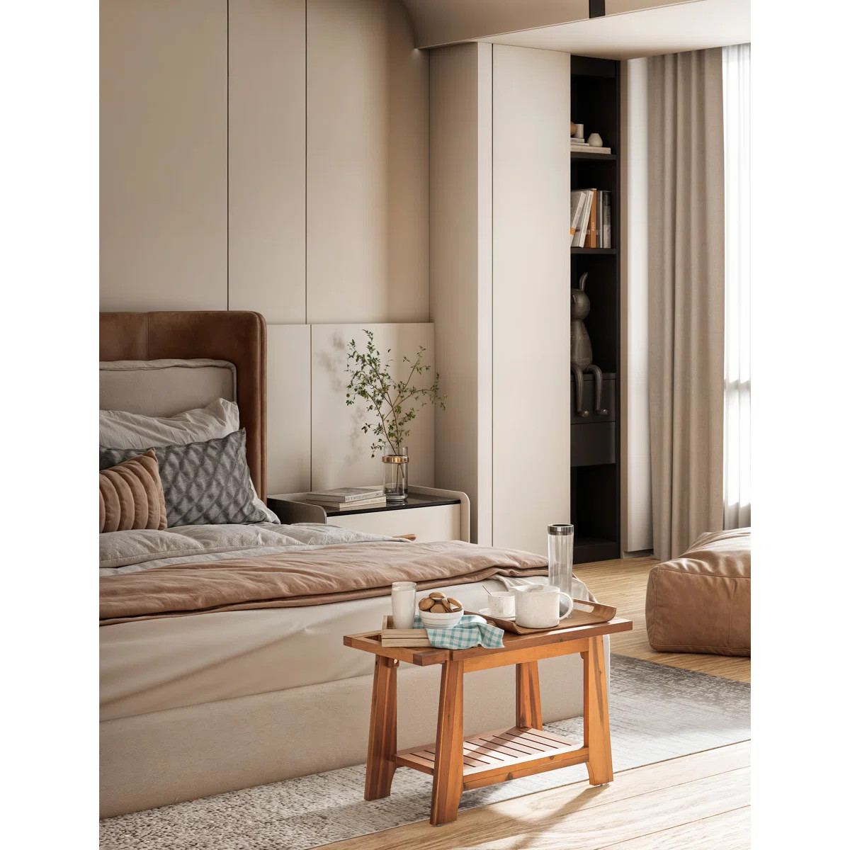 Teak Shower Benches for Inside Shower with Shelf for Bathroom and Spa | Wayfair North America