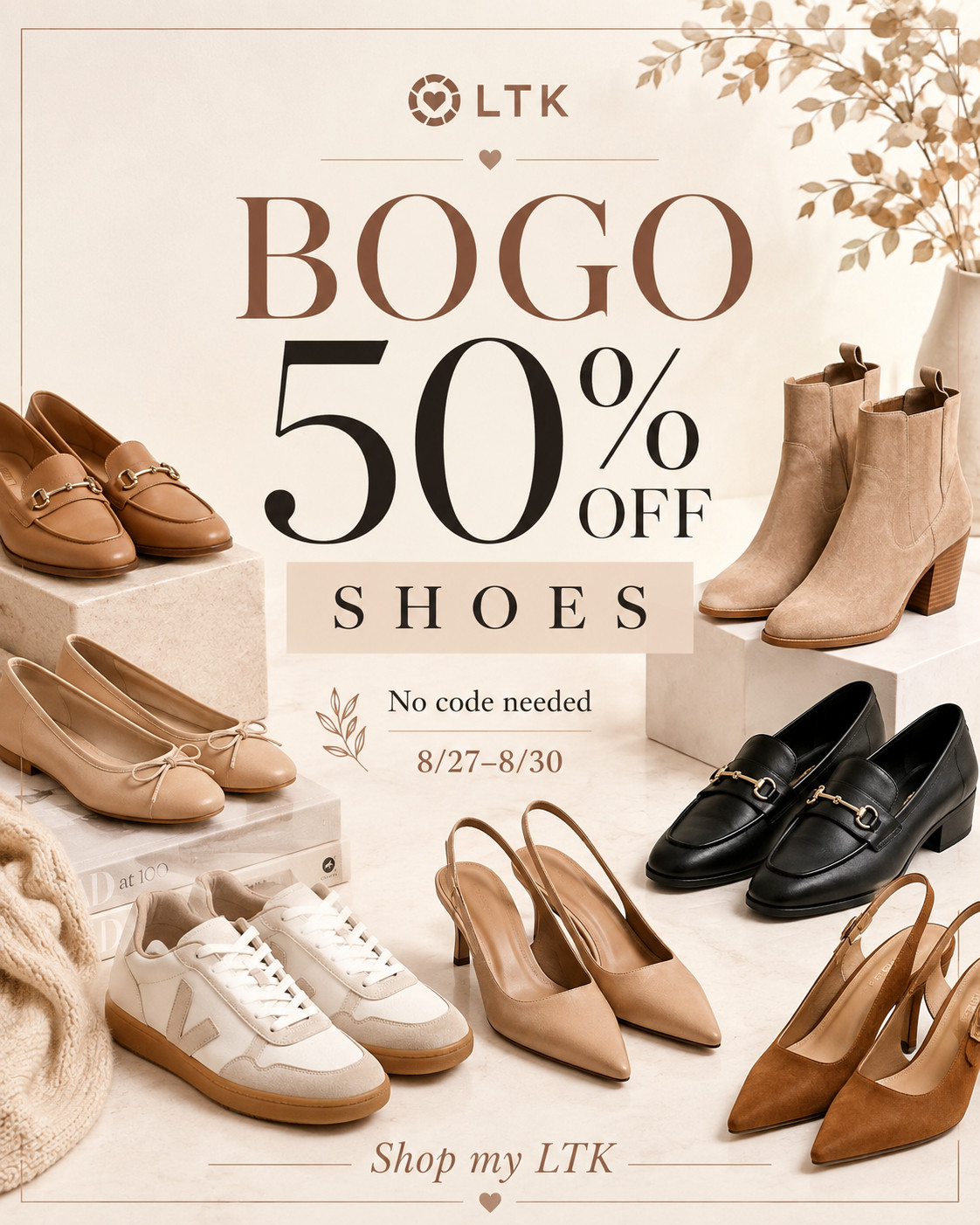 👠 SHOE SALE ALERT 👟

Buy one, get one 50% OFF shoes from 8/27–8/30 — and the best part? No code needed.

This is the perfect excuse to grab a pair for now and one for fall. Think loafers, ballet flats, sneakers, ankle boots, slingbacks + all those transitional styles we’re about to live in. 🍂

I’m rounding up my favorite finds over on LTK so you can shop the sale without digging through hundreds of pairs.

🛍️ Shop my picks on LTK before the sale ends 8/30. 

 #LTKootd #LTKSeasonal #LTKOver40