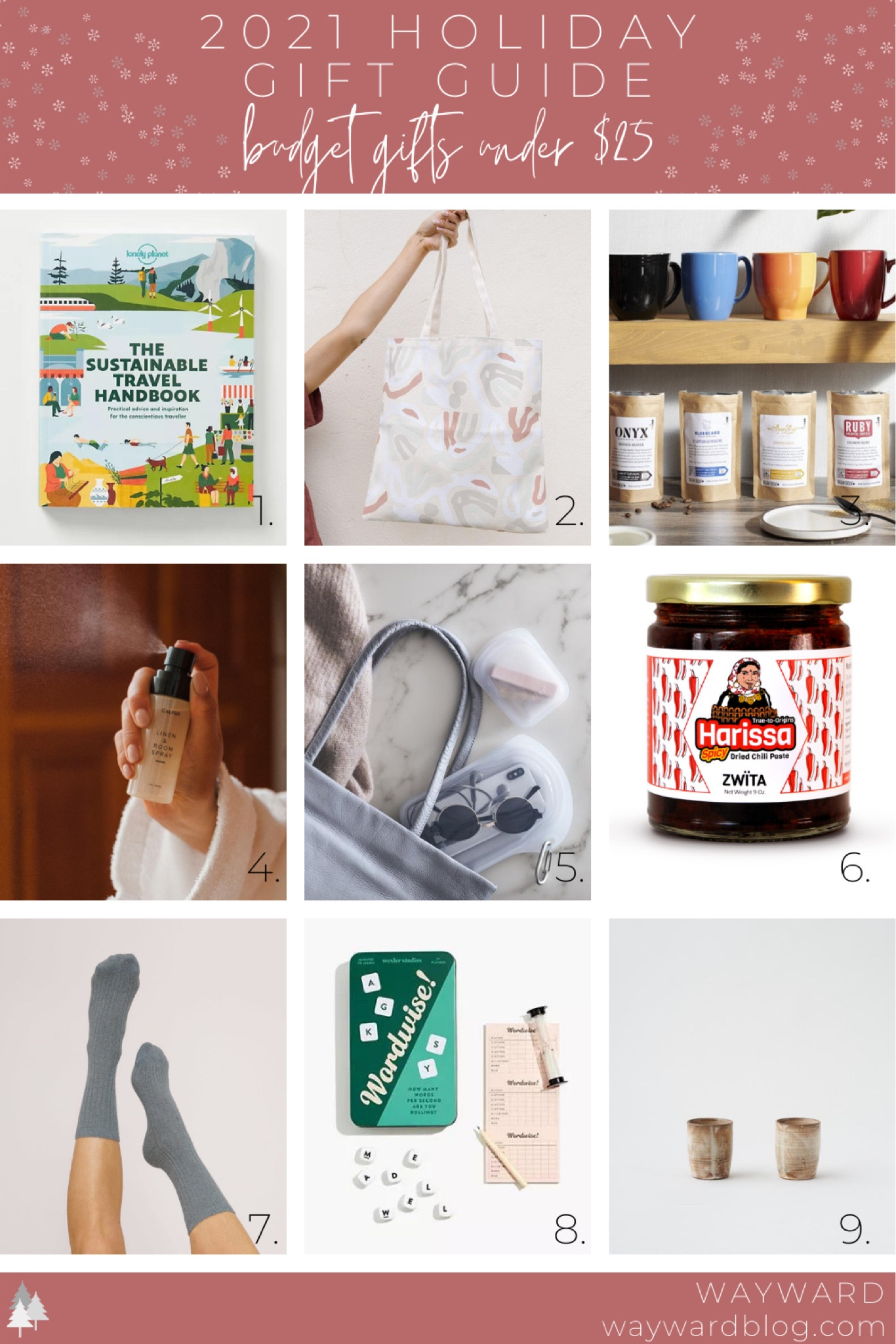 Gift Guide: Budget Gifts Under $25 (2021)

Learn more at waywardblog.com 🖥️ 

(Price at original publication)

#LTKSeasonal #LTKGiftGuide #LTKHoliday