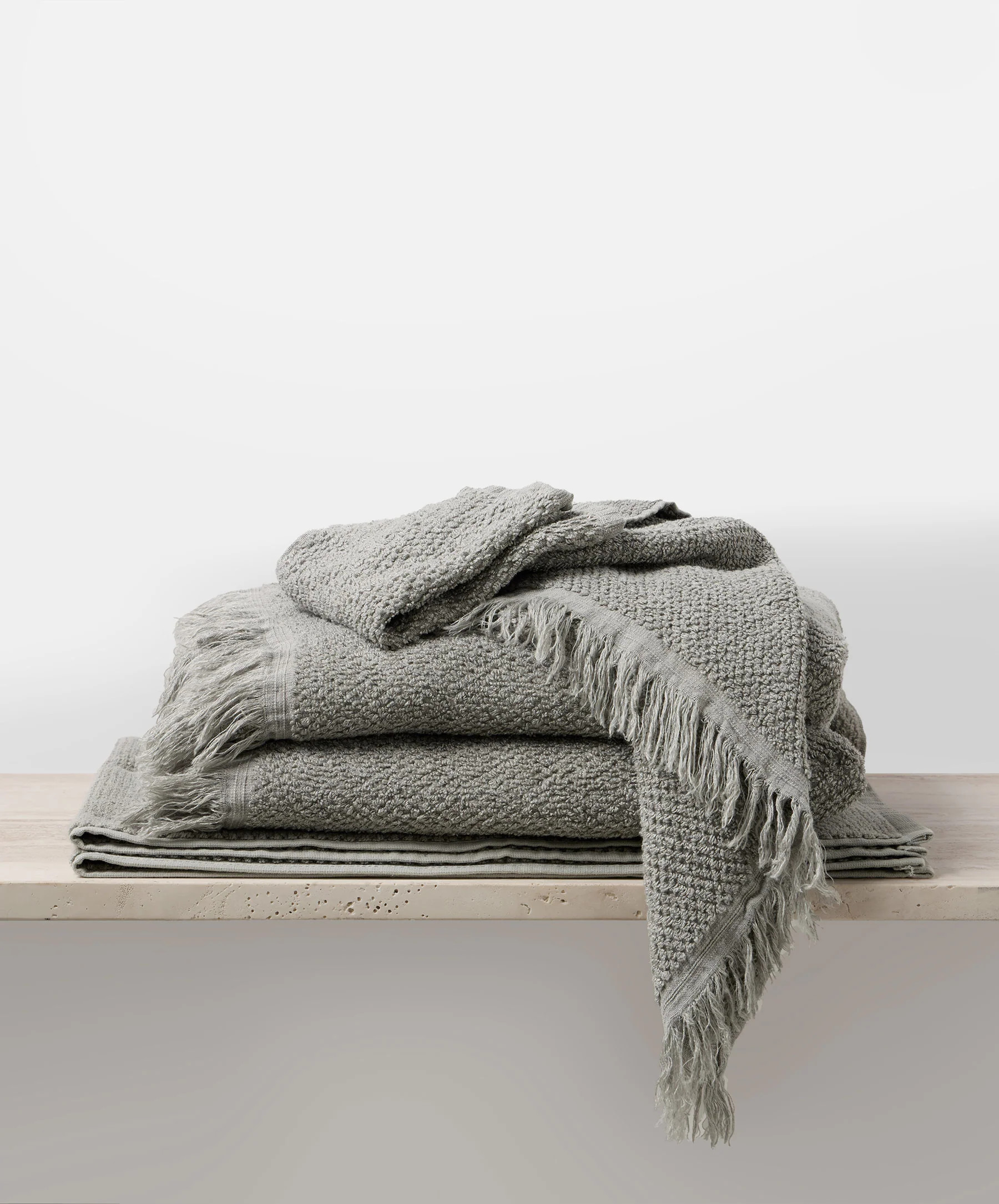 Pure Linen Towel Bundle - Pebble | CULTIVER AU