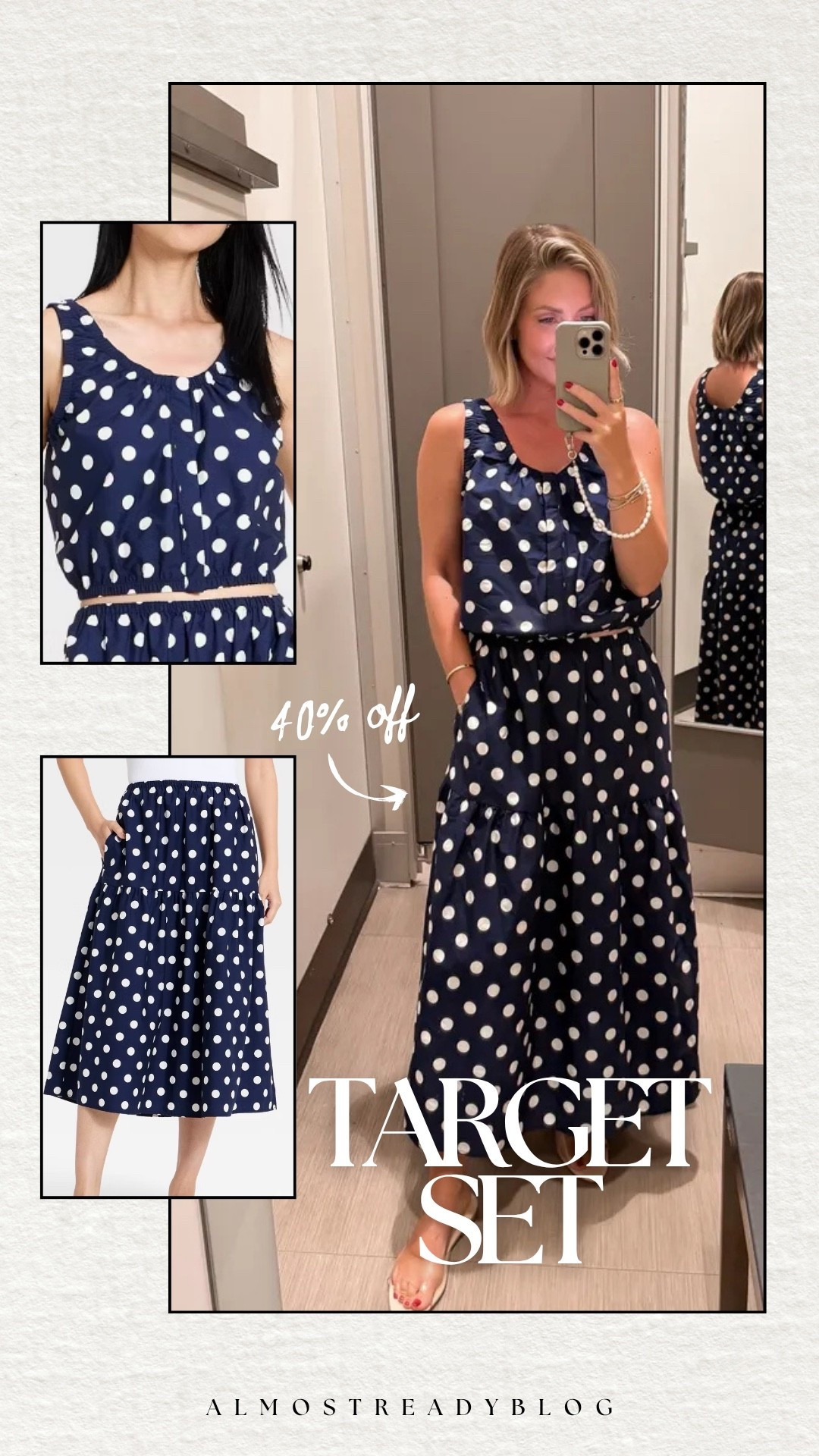 All 40% off! Go true to size in each - they did not have my size and a few of these in store but I absolutely love them all!

target finds, matching set, summer dresses, sale alert, maxi skirt, Amanda west, almost_readyblog

#LTKPetite #LTKSaleAlert #LTKootd