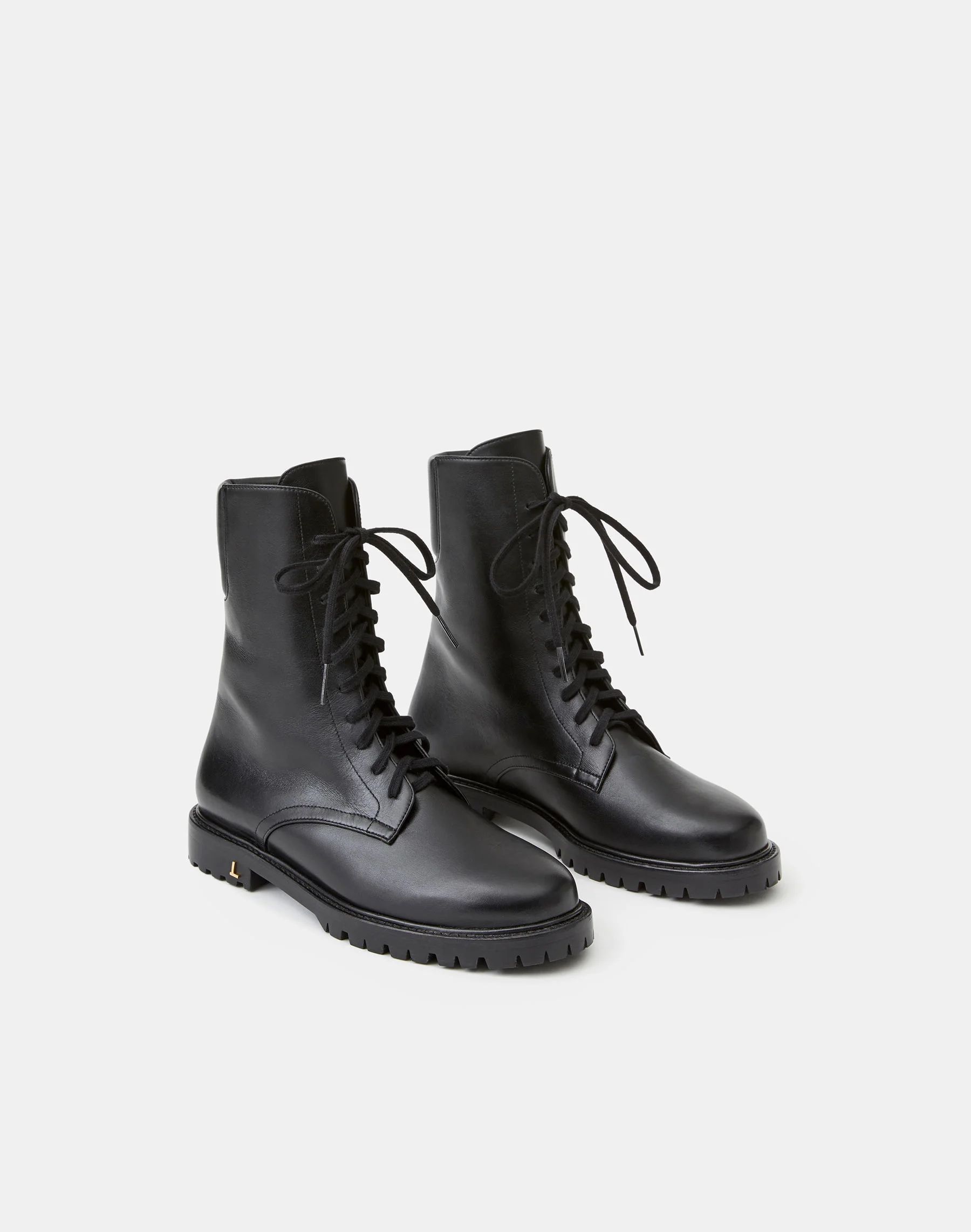 Leather Finley Combat Boot | Lafayette 148 NY