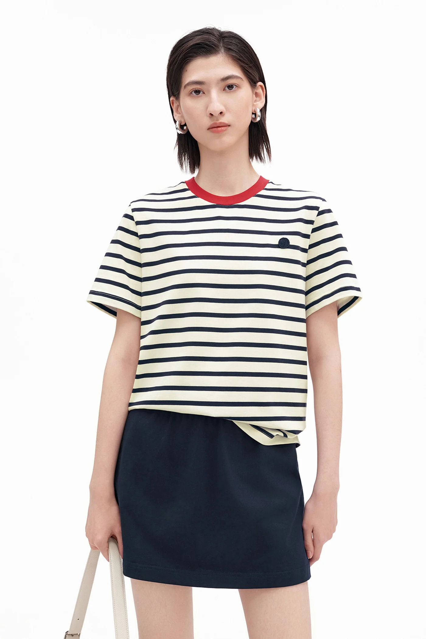 Classic Striped Short-Sleeve Top | SELFWHO
