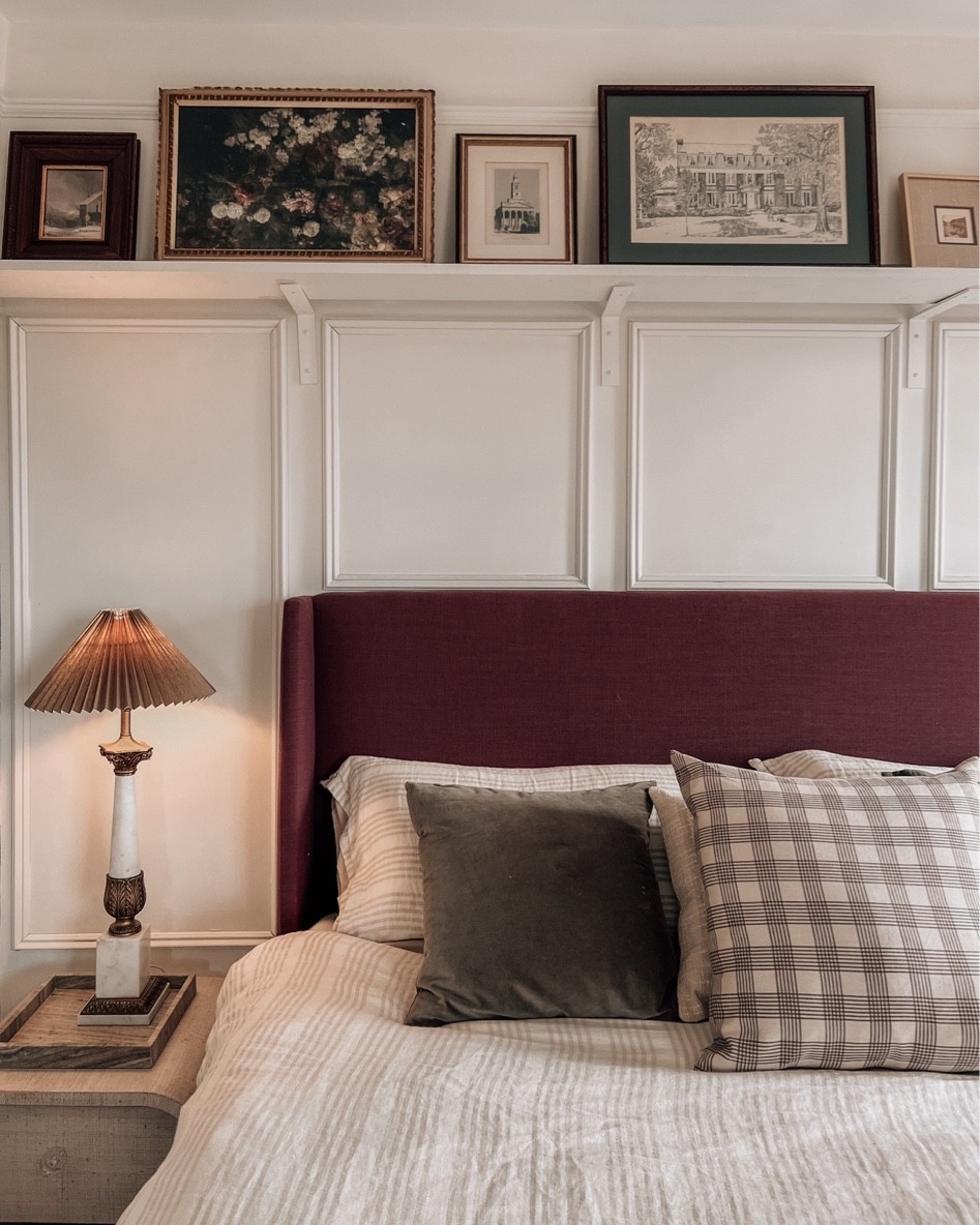 New bed 🍂 burgundy linen fabric (you can order a sample too!) 

#LTKhome