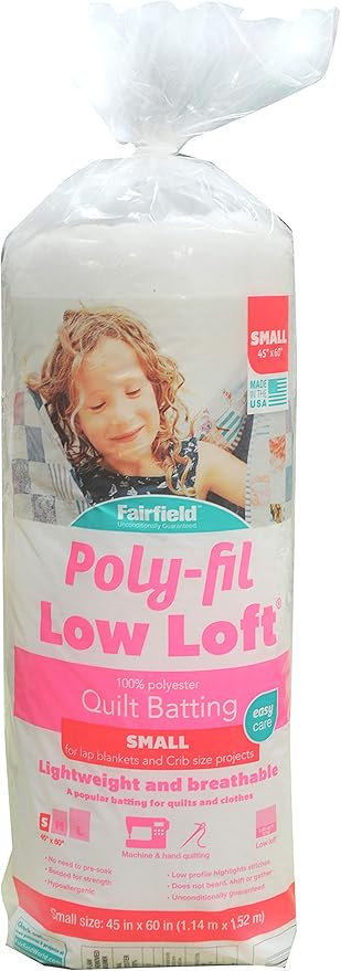 Fairfield Poly-Fil Low-Loft Batting Crib 45" X 60" | Amazon (US)