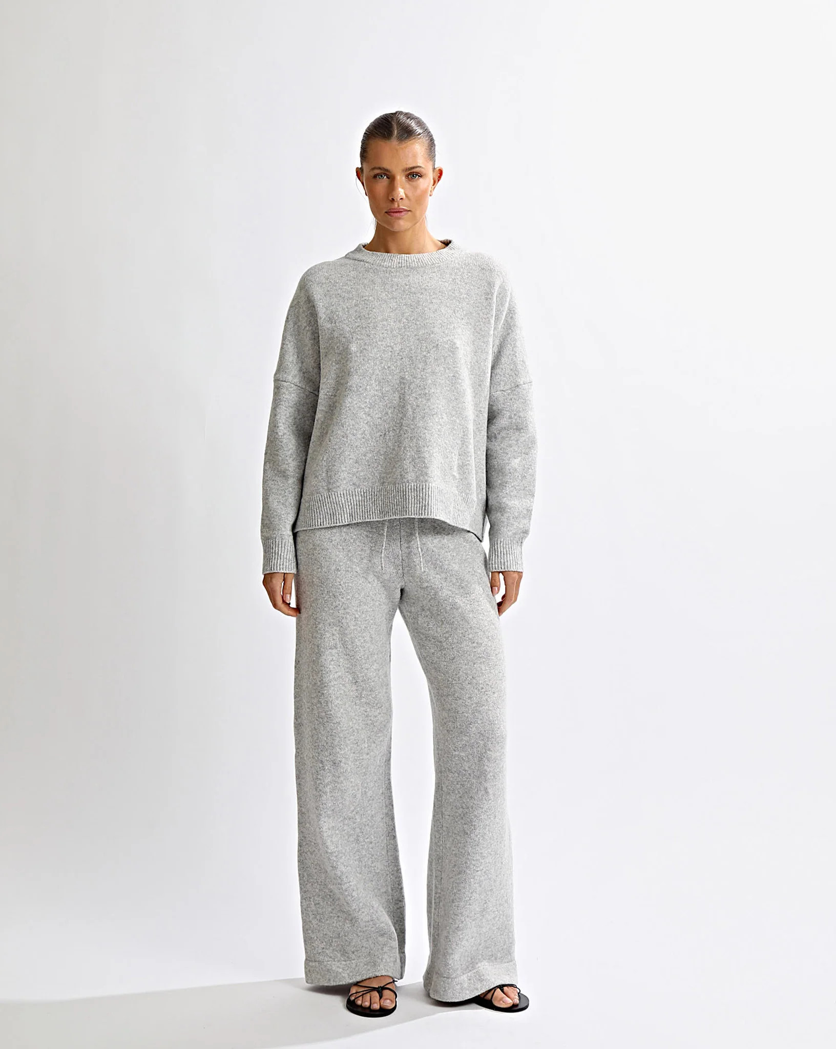 Leo Knit Backless Jumper Grey Marl | One Mile