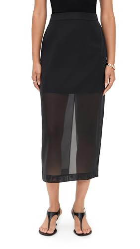 LE BOP Women's Olivia Organza Skirt, Black, 00 | Amazon (US)