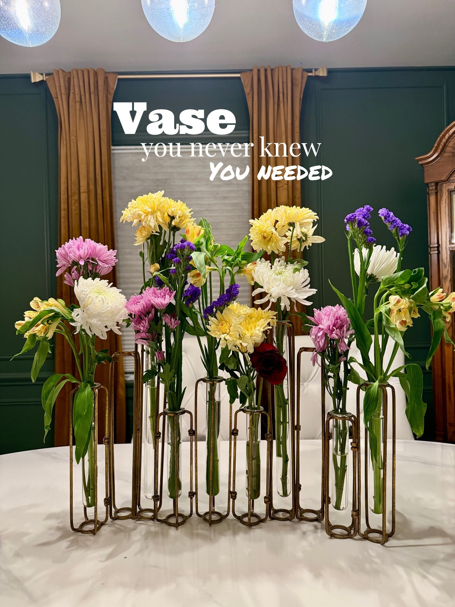 These test tube vases are by far my favorite flower vase option. 

Home, home decor, vase, vases, flower vase, fall decor

#LTKHome #LTKOver40 #LTKSeasonal