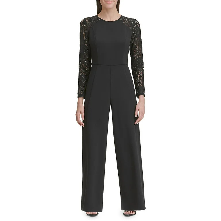 TOMMY HILFIGER Womens Black Long Sleeve Tunic Wide Leg Evening Jumpsuit Size: 2 | Walmart (US)