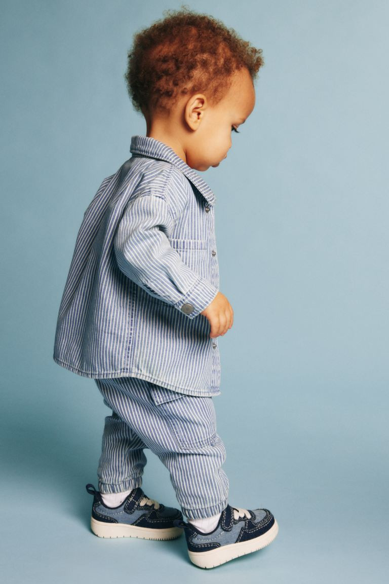 Cargo Jeans - Denim blue/striped - Kids | H&M US | H&M (US + CA)