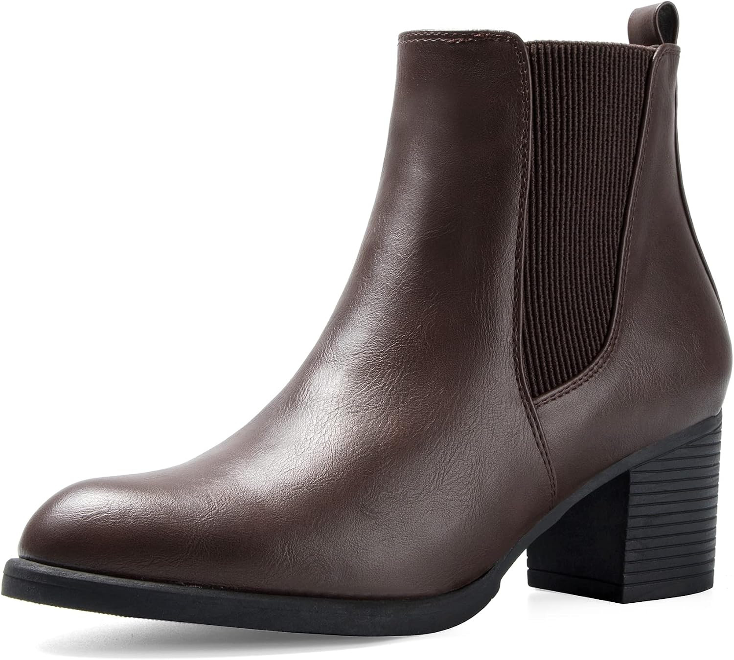Women's Chelsea Ankle Boots Chunky Block Heel Slip On Fall Booties | Amazon (US)