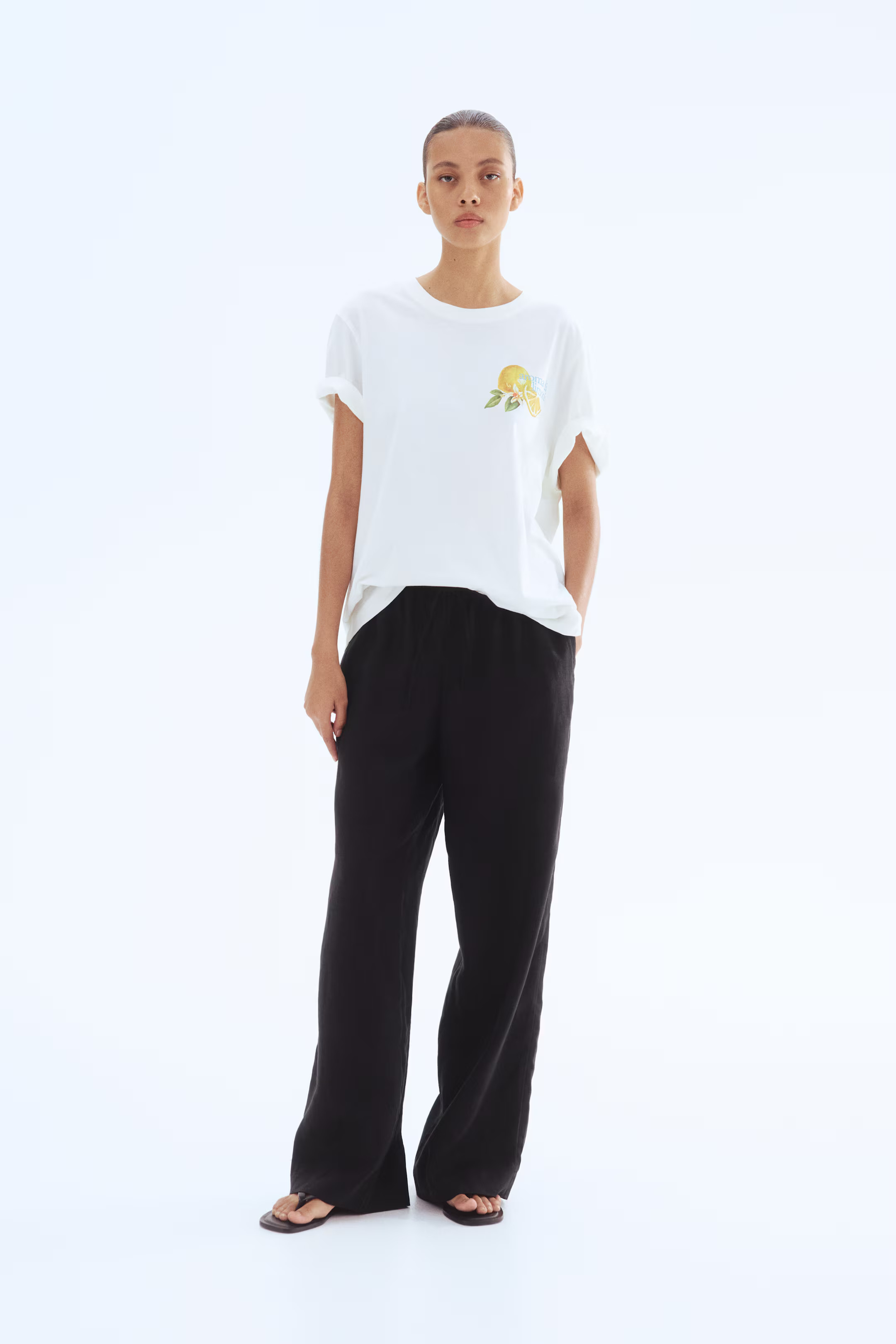 Linen drawstring trousers | H&M (UK, MY, IN, SG, PH, TW, HK)