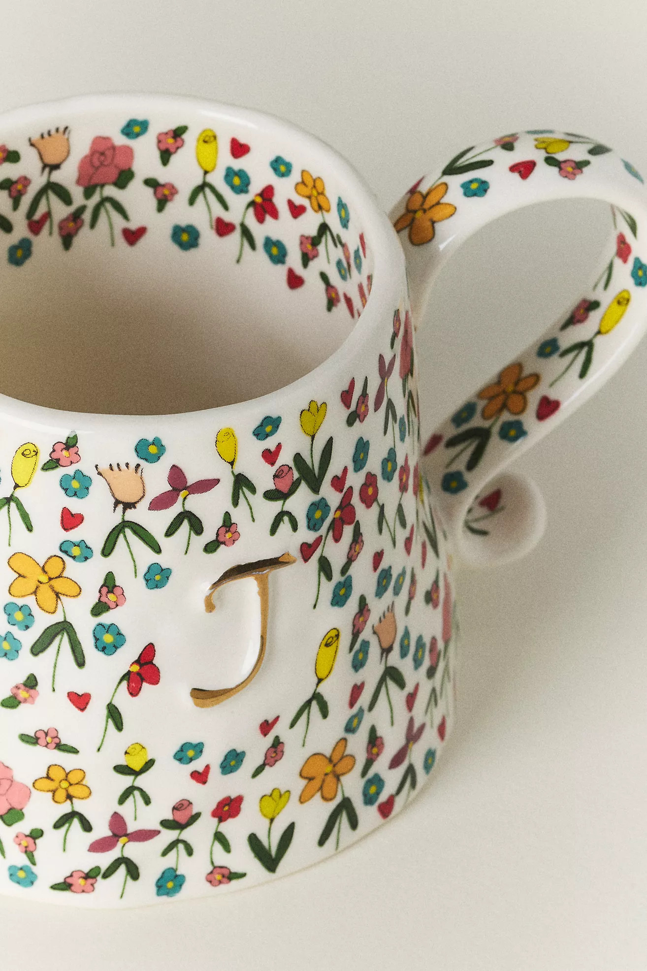 The Mud Fairy Stoneware Monogram Mug | Anthropologie (US)