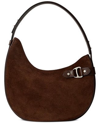 Suede Large Tasha Shoulder Bag | Macy's