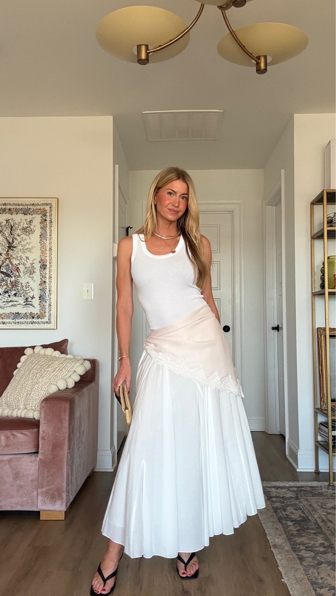 The most unique and fun skirt paired with a simple white tank! 
Tank: runs TTS, wearing size small
Skirt: runs TTS, wearing size small

#LTKootd #LTKgrwm #LTKSeasonal