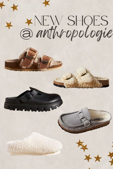New Shoes at Anthropologie
—
Sherpa, slides, slippers, cozy shoes, Birkenstocks, clogs, trendy, new arrivals, shoe crush 