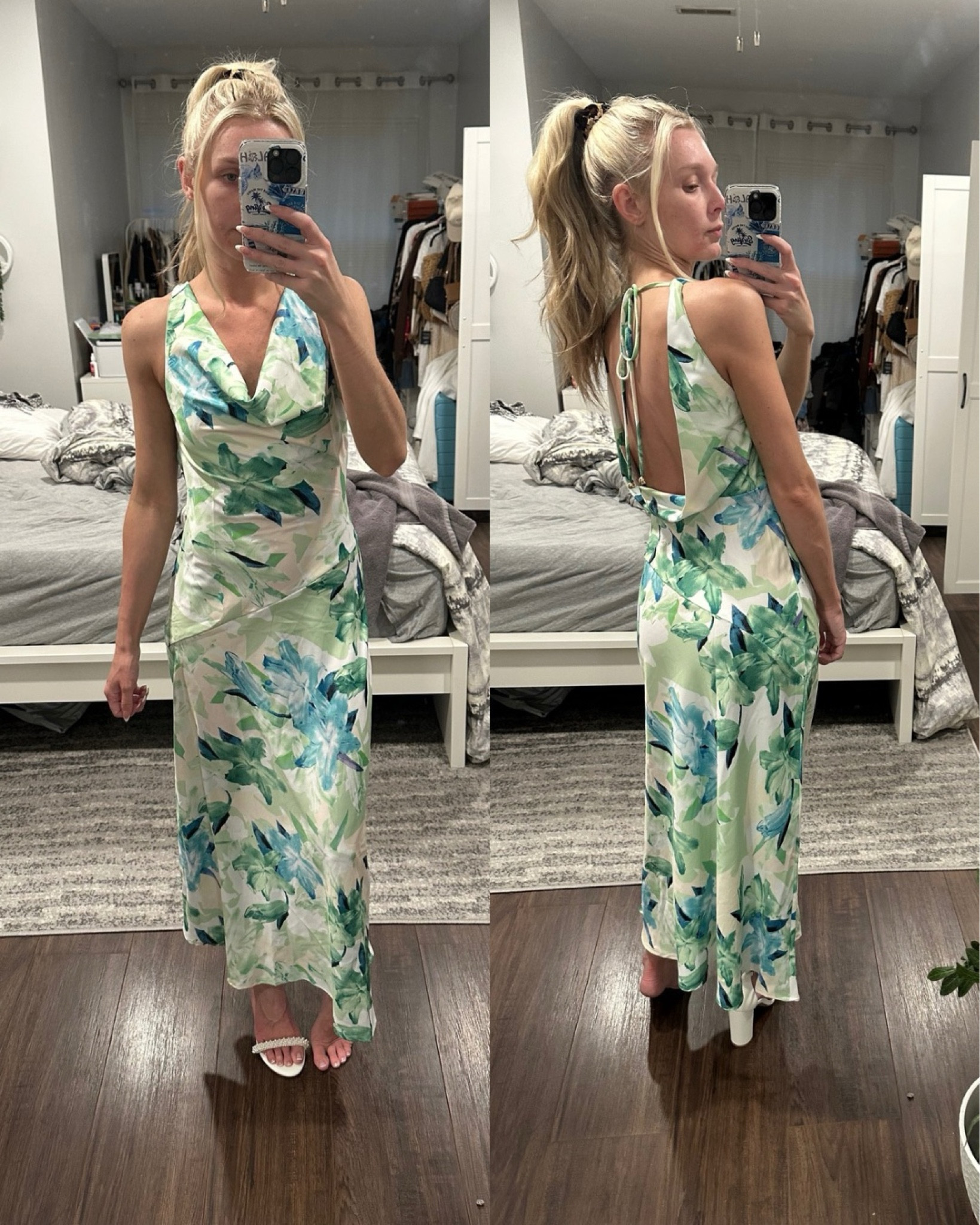 Spring wedding guest dress from Amazon!! How gorgeous is the back of this?! Wearing an xsmall ✨🤍

#LTKWedding #LTKFindsUnder50 #LTKPetite