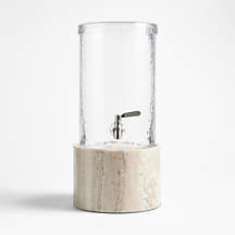 Mercer 1.5-Gallon Drink Dispenser and Tuscan Marble Stand Set + Reviews | Crate & Barrel | Crate & Barrel
