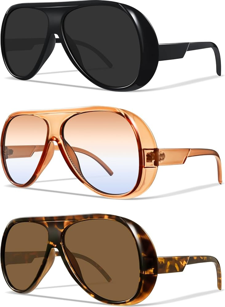 Aviator Sunglasses for Women Retro Oversized Square Sun Glasses for Outdoor Sporting Driving UV40... | Amazon (US)