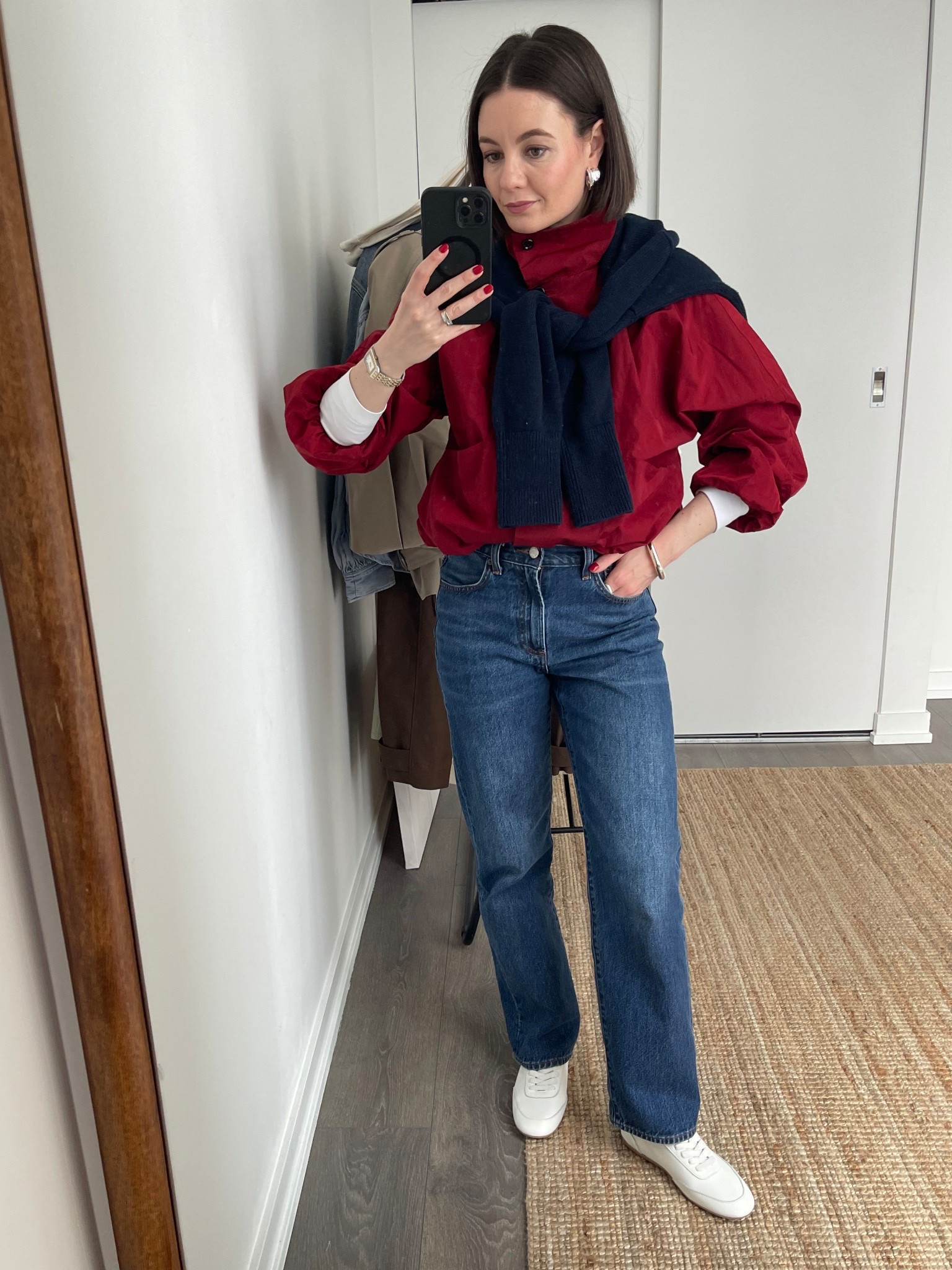 Love the technical bomber jacket styled with the more feminine sneakers.

#LTKootd