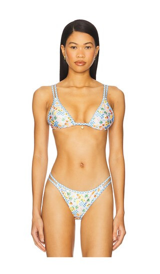 Twin Strap Bralette Bikini Top in Suncatcher | Revolve Clothing (Global)