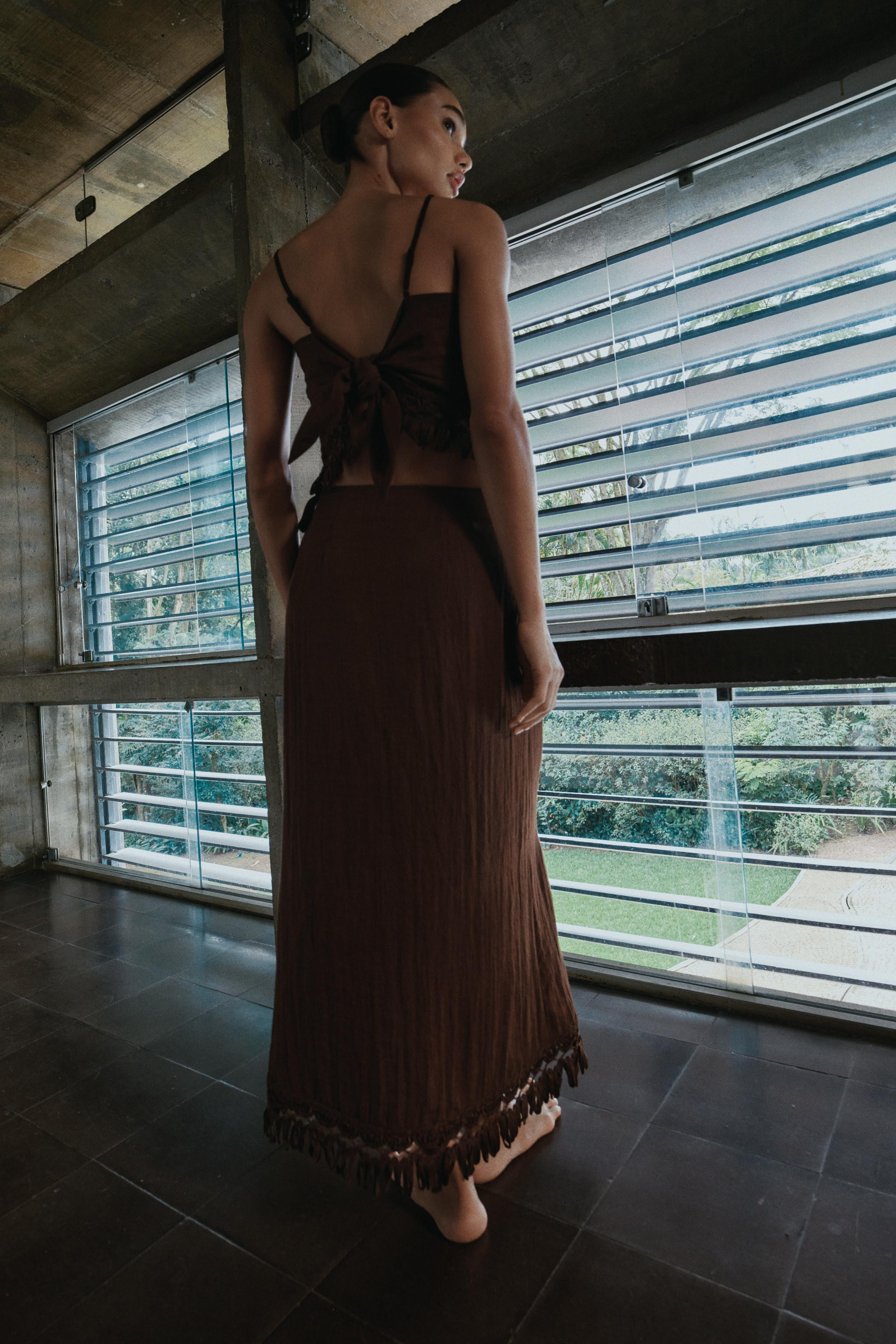 FRINGED PAREO MIDI SKIRT | Zara UK