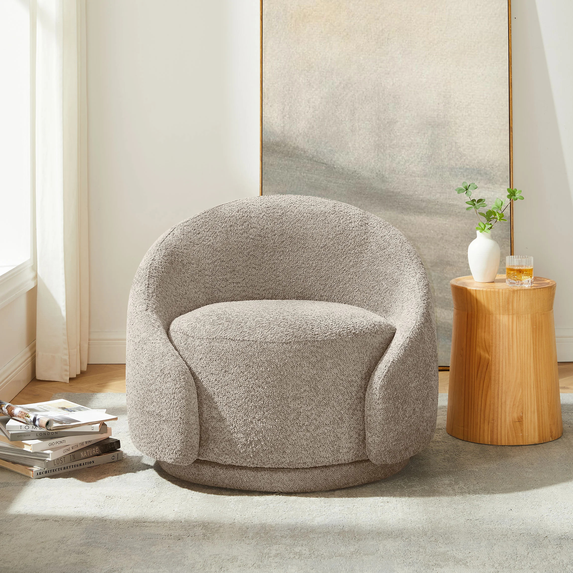 Gabbanelli 34.25'' Wide Swivel Barrel Chair | Wayfair North America