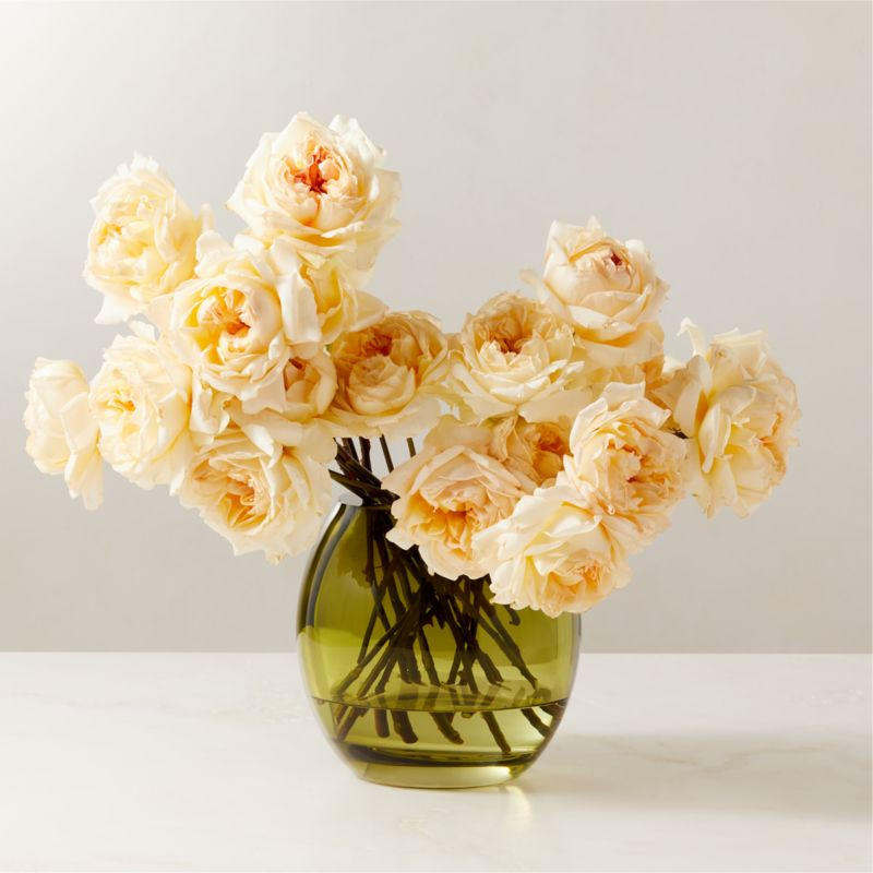 Regine Olive Glass Vase by goop + Reviews | CB2 | CB2