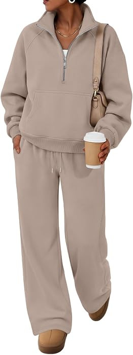 Trendy Queen Womens Sweatsuits Casual Fall 2 Piece Matching Sweat Set 2026 | Amazon (US)