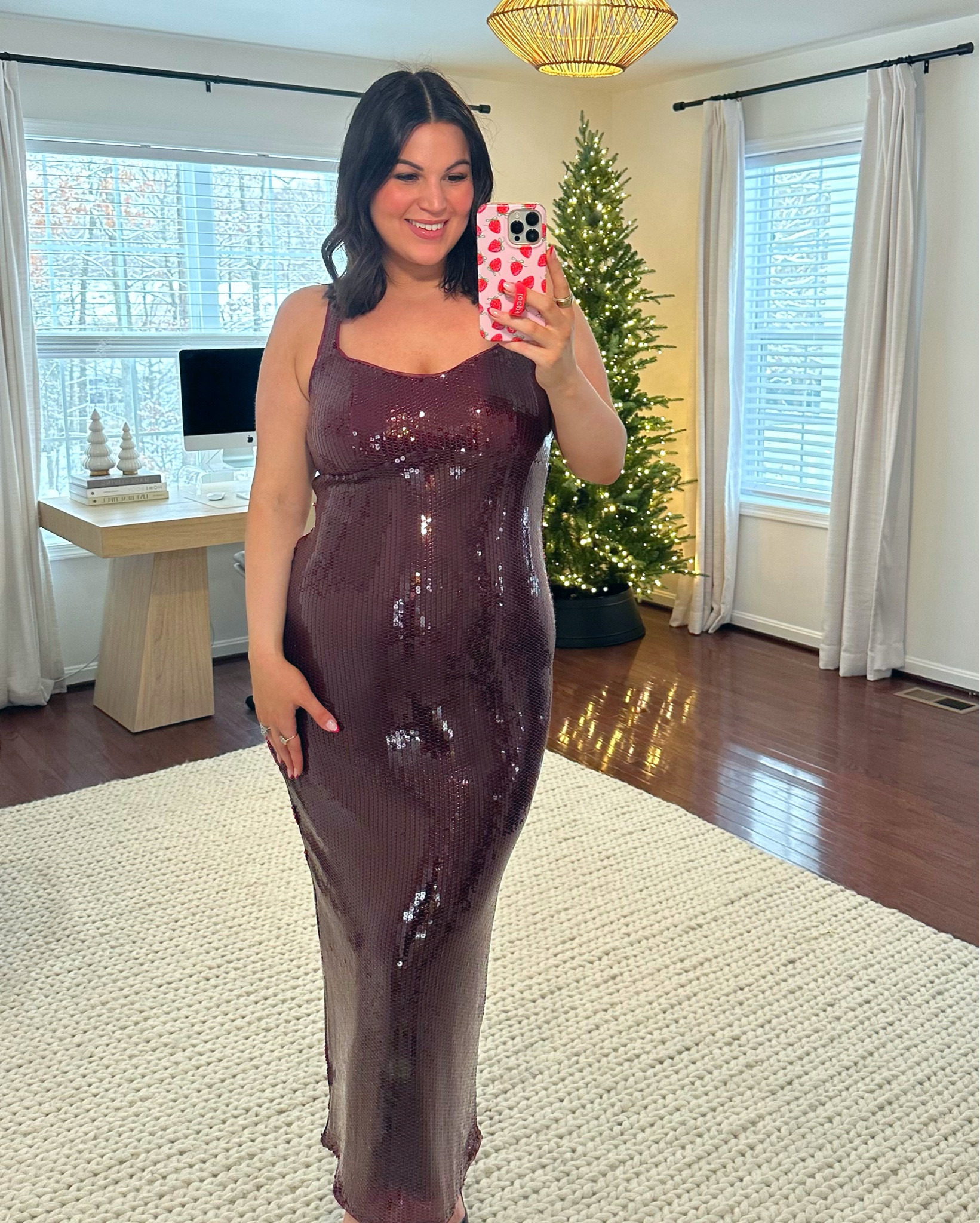 Abercrombie holiday outfits! 

Wine sequin dress - large tall 
Red sequin dress - large tall (runs big, size down) 
Black bodysuit - large 
Black sequin skirt - large 
Brown sweater - large 
Brown skort - large (need a size up, really snug on my hips) 
Red top - large 
Red pants - xl tall (sold out in large tall, xl is a little big but still works) 



#LTKHoliday #LTKMidsize #LTKGiftGuide