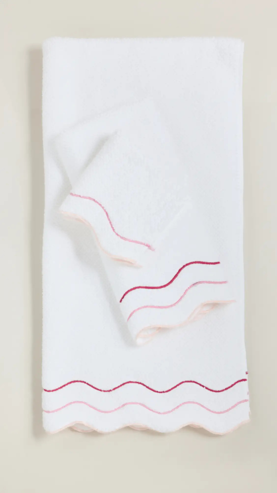 Shopbop x Kassatex Scalloped Bath Towel Set of 2 | Shopbop